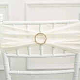 Rhinestone Chair Sash Band Buckle Gold 2" Circle Metal - Glittering Diamond Bow Pin for Chair Sashes & Wedding Decor