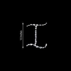 12 Pack 1.5" Clear Rhinestone Monogram Letter Jewel Sticker Self Adhesive DIY Diamond Decor - I