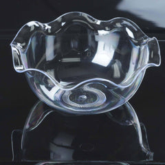 12-Pack Dessert Bowls Blossom Design Clear - Plastic Disposable Bowls for Ice Cream and Candy 3oz