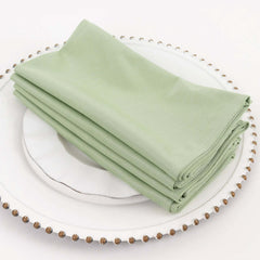 5 Pack Scuba 20"x20" Napkins Sage Green - Durable & Reusable Dinner Napkins