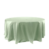 Satin 120" Round Tablecloth Sage Green - Stylish Seamless Table Cover