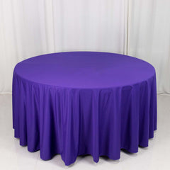 Scuba Round 120" Tablecloth Purple - Wrinkle Free & Stain Resistant Seamless Table Cover