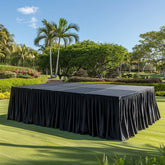Portable Stage Skirt Black Polyester Platform Skirting Cloth for Events, Performances & Wedding Staging - 48"x20ft