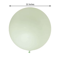 2 Pack 32" Large Matte Pastel Mint Helium Air Premium Latex Balloons