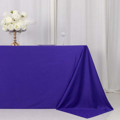Scuba Rectangular 90"x132" Tablecloth Purple - Wrinkle Free, Stain Resistant & Seamless Table Cover