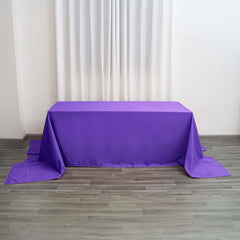 Polyester 90"x156" Rectangle Tablecloth Purple - Seamless Wrinkle-Resistant Table Cover