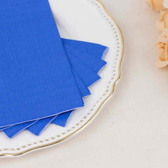 50-Pack Paper Napkins Royal Blue - Soft Disposable 2-Ply Dinner Napkins for Weddings