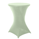 Spandex 30" Round Cocktail Table Cover Sage Green - Easy to Maintain Stretch Fitted Highboy Tablecloth