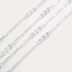 Faux Pearl Beaded 16" Chair Back Garland Sash Iridescent Gatsby-Inspired Style - Pre-Tied Chic Wedding Decor for Chiavari Chairs