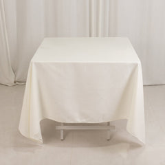 Cotton Blend 70"x70" Square Tablecloth Ivory - Wrinkle-Resistant Fabric Table Cover