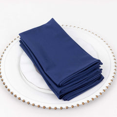 5 Pack Scuba 20"x20" Napkins Navy Blue - Durable & Reusable Dinner Napkins
