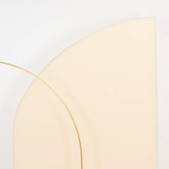 8ft Beige Spandex Fitted Wedding Arch Cover For Half Moon Top Chiara Backdrop Stand