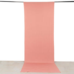 Dusty Rose 4-Way Stretch Spandex Event Curtain Drapes, Wrinkle Free Backdrop Event Panel with Rod Pockets - 5ftx14ft