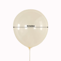 50 Pack Clear Biodegradable Balloons, 12" Thickened Extra Strong Eco-friendly Latex Helium Party Balloons