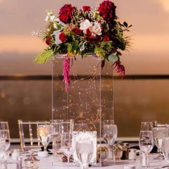 24" Clear Acrylic Display Box, Transparent Pedestal Riser with Interchangeable Lid and Base