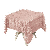 Taffeta 54"x54" Square Tablecloth Dusty Rose 3D Leaf Petal Table Cover