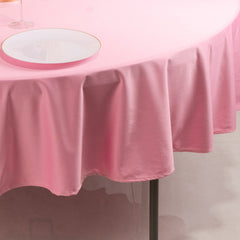Scuba Round 90" Tablecloth Pink - Wrinkle Free & Stain Resistant Table Cover