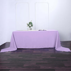 Polyester 90"x156" Rectangle Tablecloth Lavender Lilac - Seamless Wrinkle-Resistant Table Cover