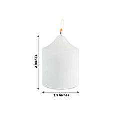 12-Pack Votive Candles Mini Design White - Multi-Purpose Candle Decor for Events 2"