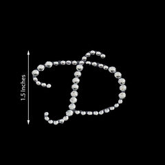 12 Pack 1.5" Clear Rhinestone Monogram Letter Jewel Sticker Self Adhesive DIY Diamond Decor - D