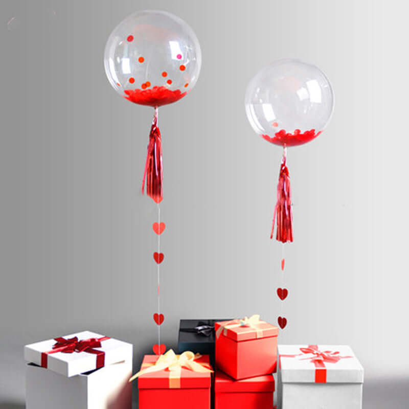 10 Pack 16" Clear Fully Transparent PVC Helium Air Bubble Balloons