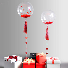 10 Pack 16" Clear Fully Transparent PVC Helium Air Bubble Balloons