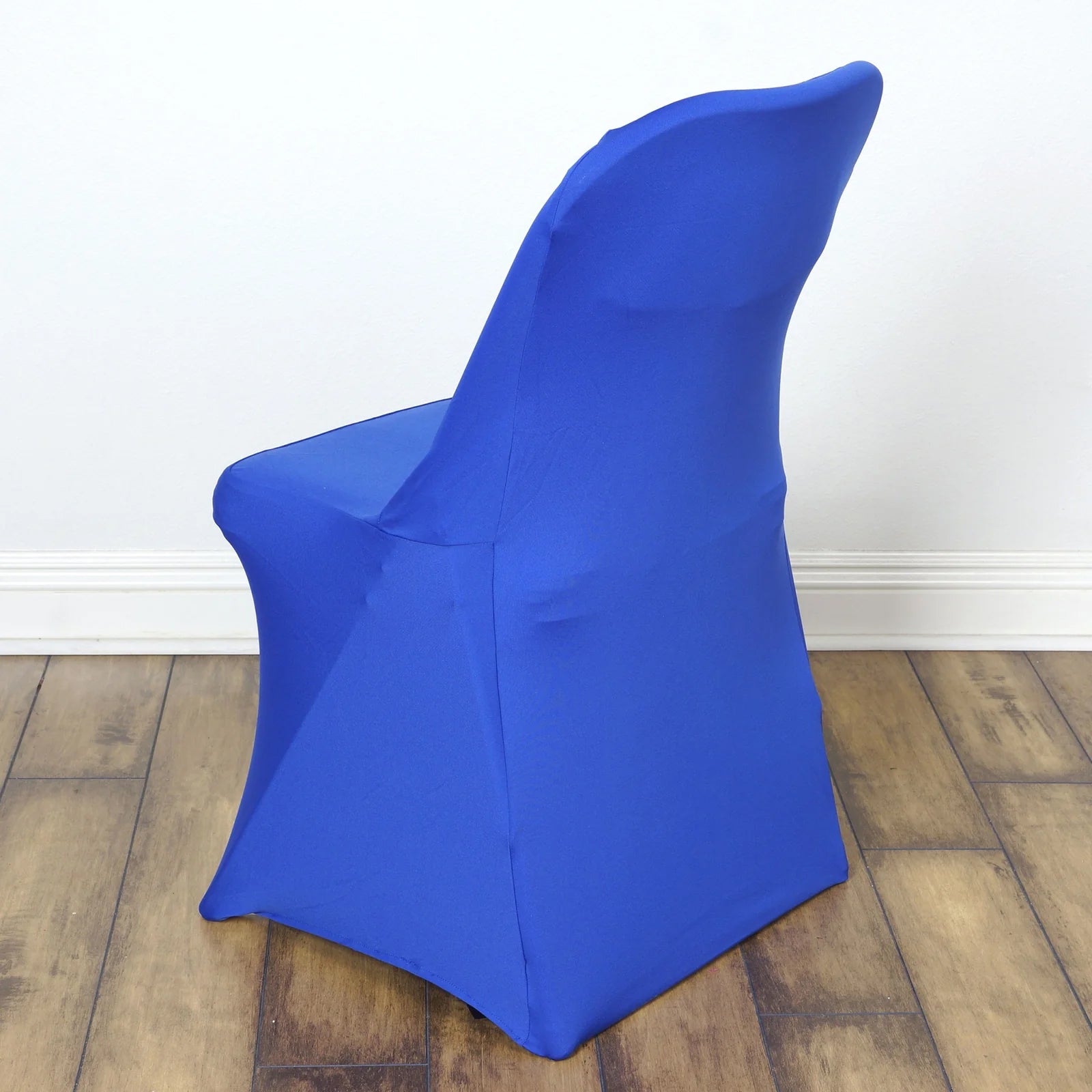 10 Pack Stretch Spandex Chair Covers Royal Blue for Folding Chairs - Durable 160GSM Fitted Slipcovers