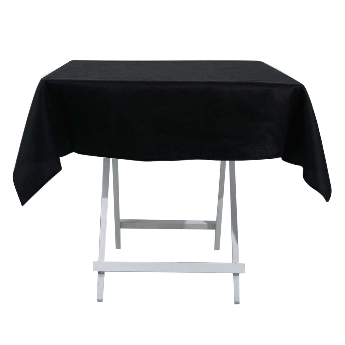 100% Cotton 54"x54" Square Tablecloth Black Linen - Soft & Breathable Fabric Table Cover