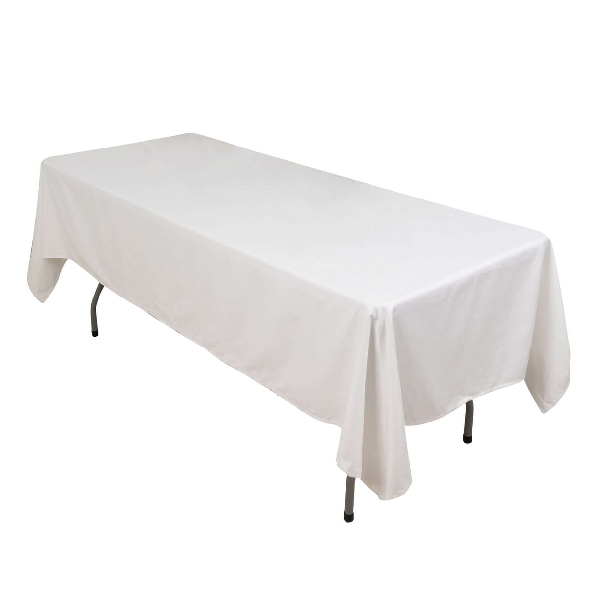 100% Cotton 60"x102" Rectangle Tablecloth White Linen - Soft & Breathable Table Cover