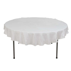 100% Cotton 70" Round Tablecloth White Linen - Sophisticated, Soft & Breathable Table Cover
