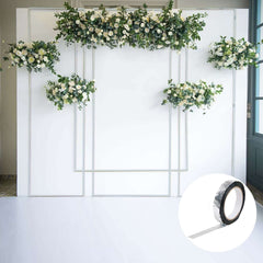 100 Yds 3/4" Silver Metallic Film Tape Adhesive, DIY Floral Wrap Craft Decor Tape - Polyester with Acrylic