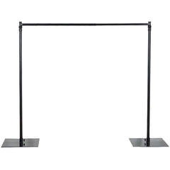 10ft Metal DIY Adjustable Heavy Duty Backdrop Stand Kit, Steel Base
