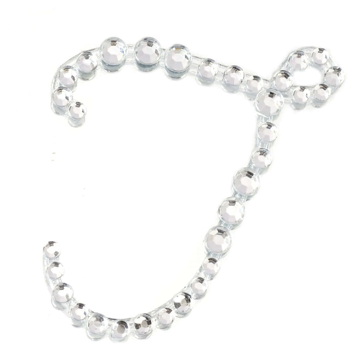 12 Pack 1.5" Clear Rhinestone Monogram Letter Jewel Sticker Self Adhesive DIY Diamond Decor - T