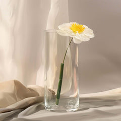 12-Pack Glass Flower Vases Cylinder Design Heavy Duty Clear - Stylish Centerpieces for Weddings 10"