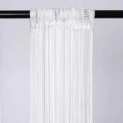 12ft Long White Silk String Tassels Backdrop Party Curtains