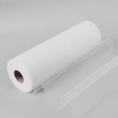 12"x100 Yards White Tulle Fabric Bolt, Sheer Fabric Spool Roll For Crafts