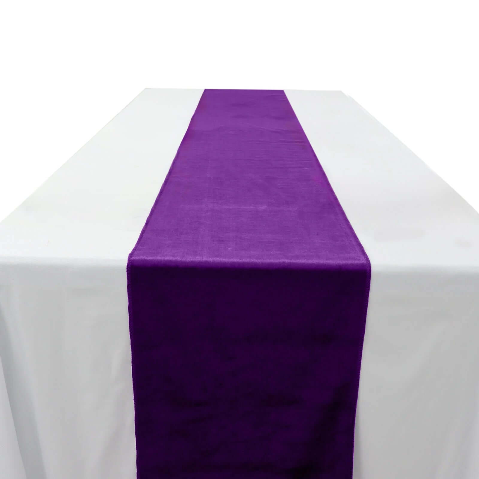 Premium Velvet 12"x108" Table Runner Purple - Sheen Finish Reusable Table Decor