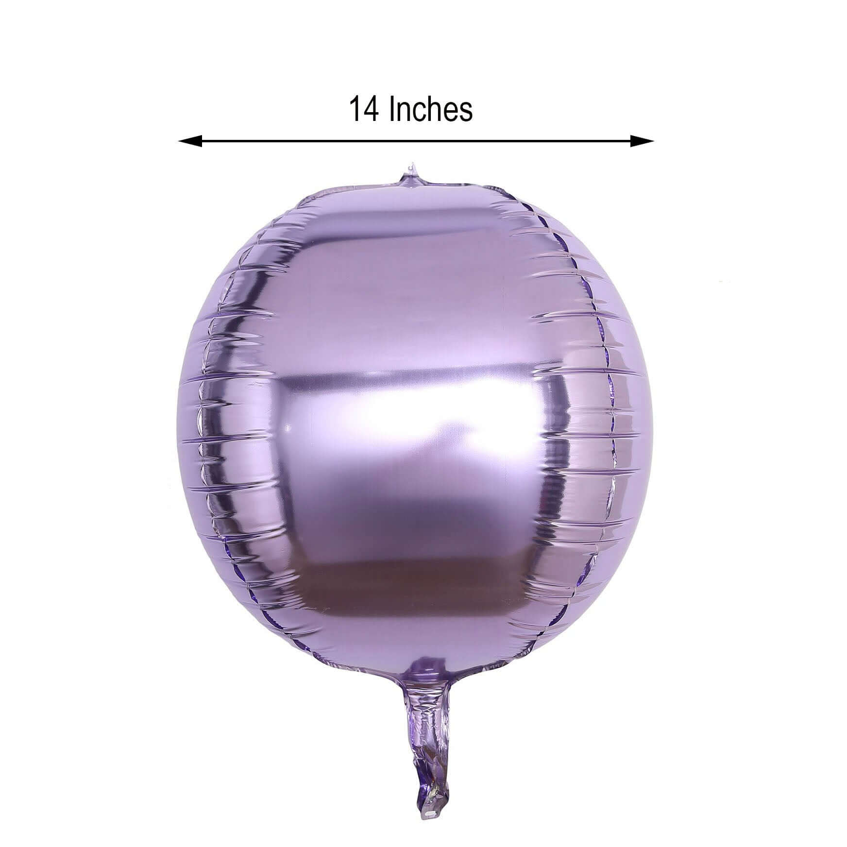 2 Pack 14" 4D Lavender Lilac Sphere Mylar Foil Helium or Air Balloons