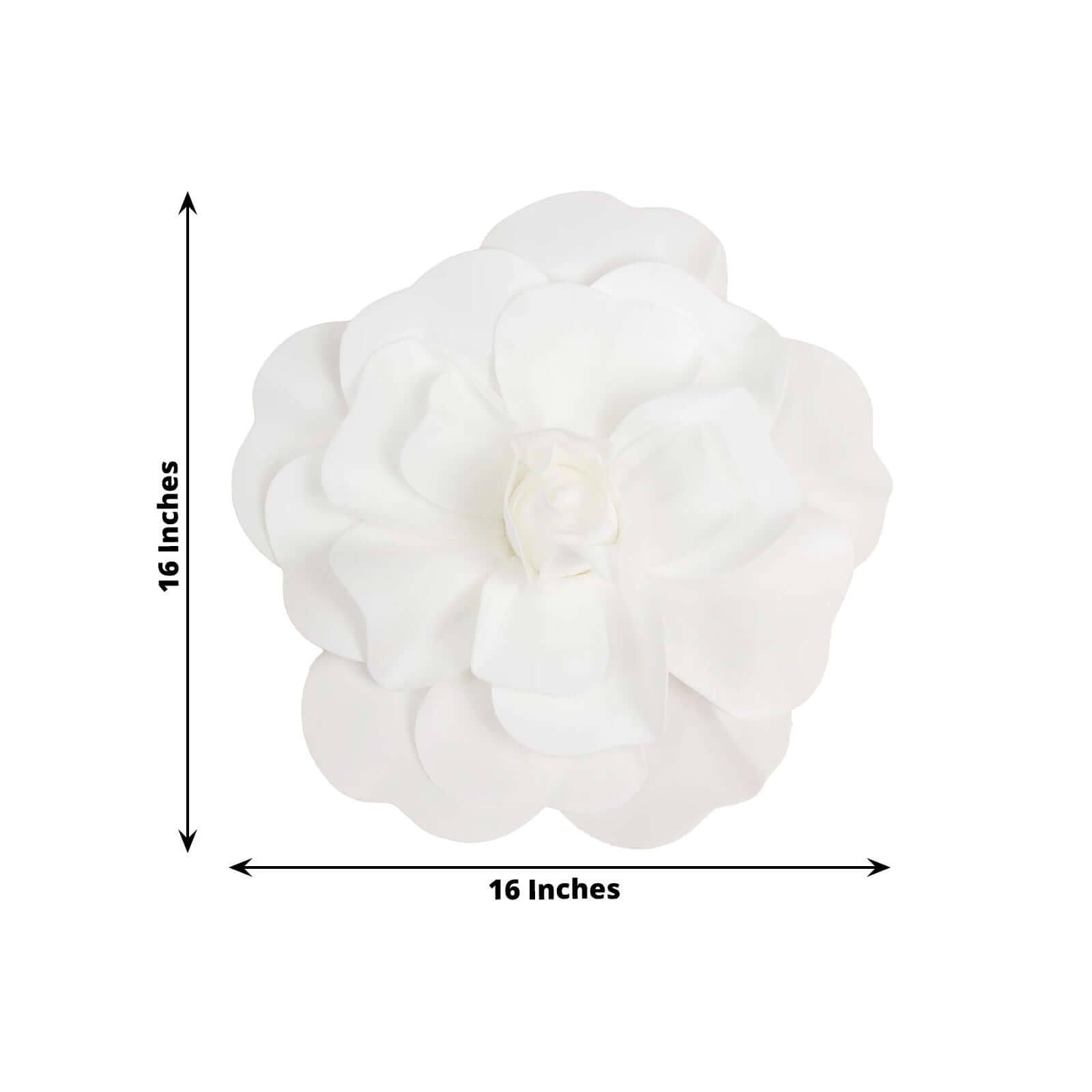 4 Pack 16" Large White Real Touch Artificial Foam DIY Craft Roses