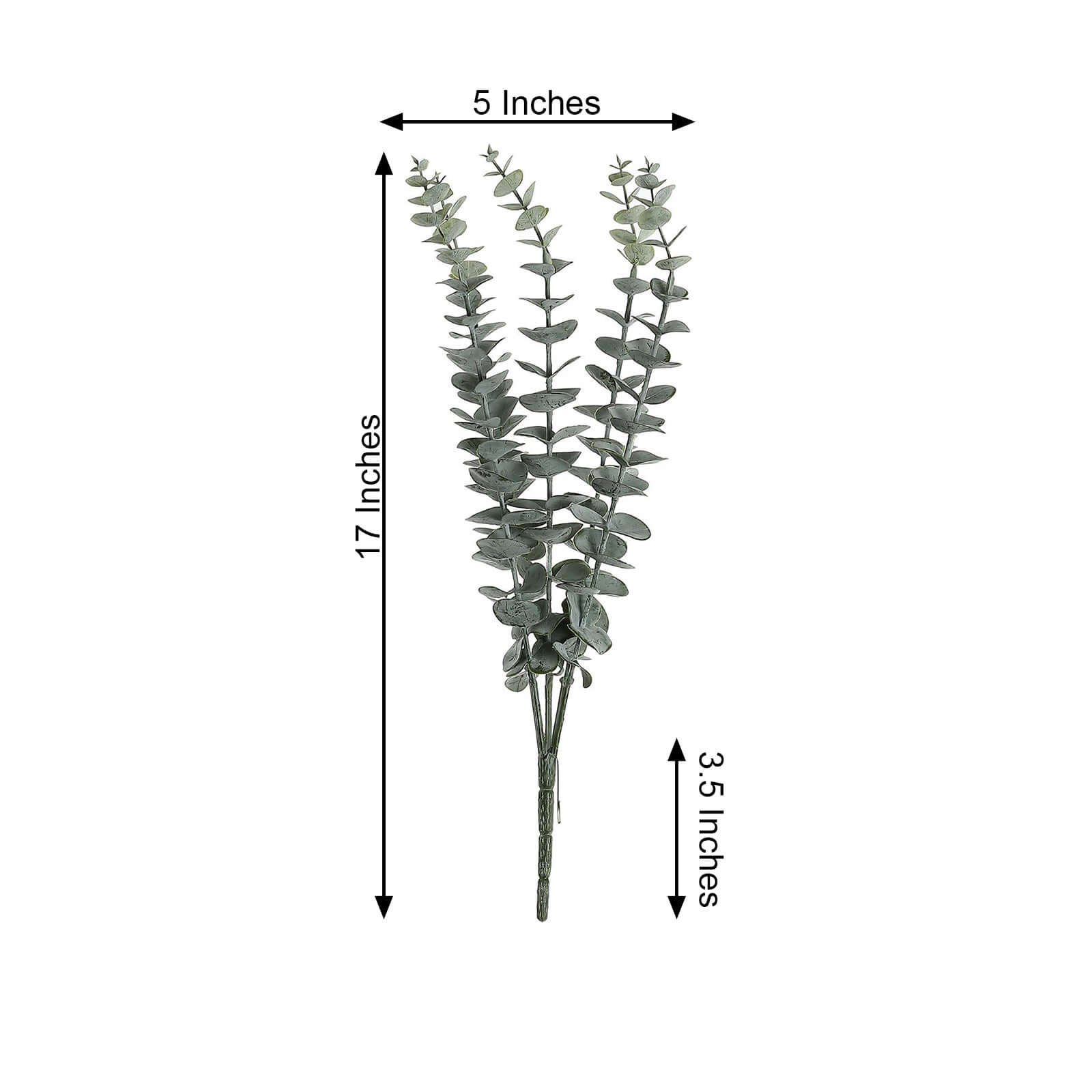30 Stems 17" Frosted Green Artificial Eucalyptus Sprays, Faux Plants