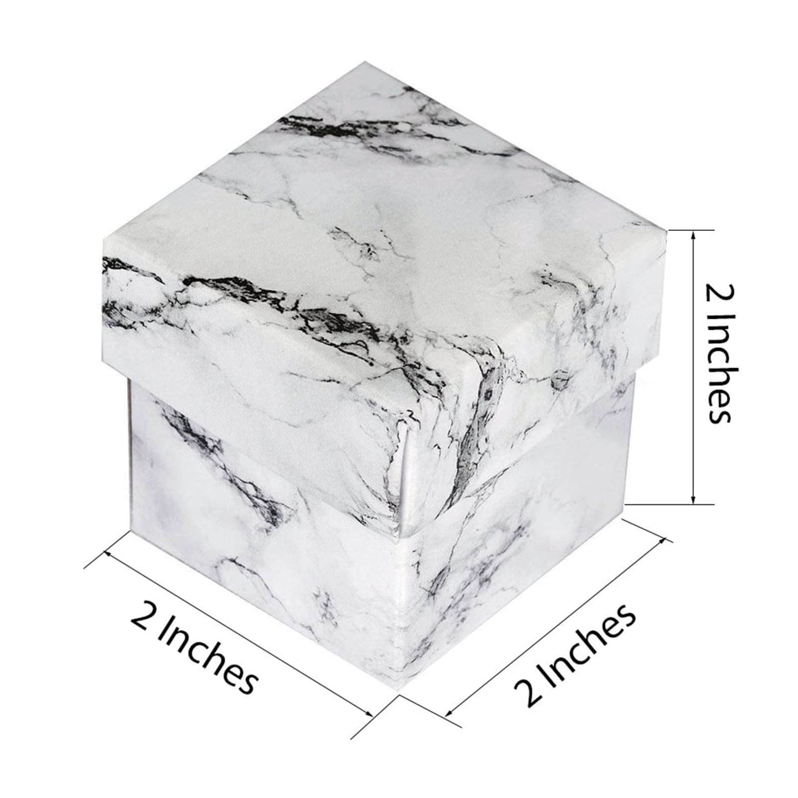 50 Pack 2" Marble Print Party Favor Candy Gift Boxes With Lid - Clearance SALE