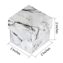 50 Pack 2" Marble Print Party Favor Candy Gift Boxes With Lid - Clearance SALE