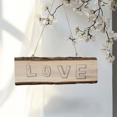 2 Pack 10"x4" Natural Blank Hanging DIY Wood Sign, Rectangle Wood Plaques