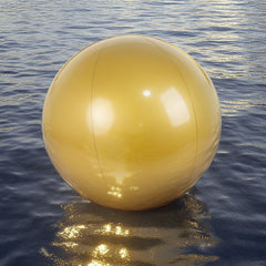 2 Pack 20" Inflatable Gold Decorative Balls - Round Vinyl Pool and Party Balls, Lightweight & Fun