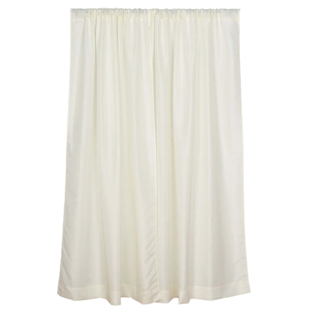 2 Pack Ivory Polyester Event Curtain Drapes, 10ftx8ft Backdrop Event Panels With Rod Pockets 130 GSM