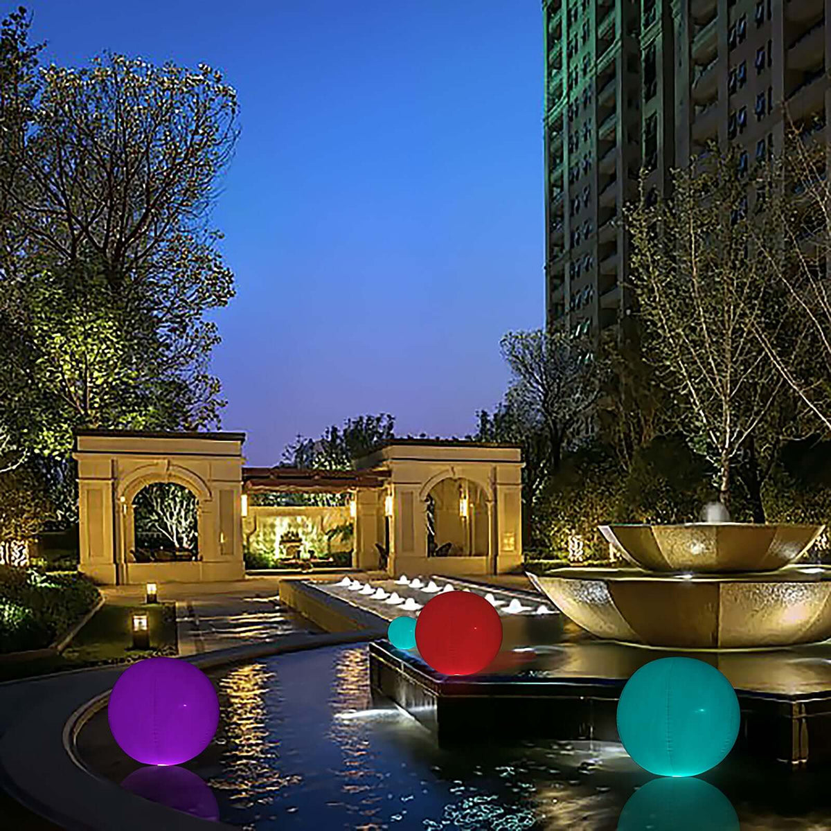 20" Inflatable Outdoor Garden Light Up Ball, Floating Pool Glow Ball With Remote - 13 RGB Colors and 3 Color Modes