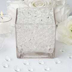200-250 Pcs Water Gel Beads Vase Filler Clear - Small Nontoxic Jelly Balls for Floating Candles & Floral Displays