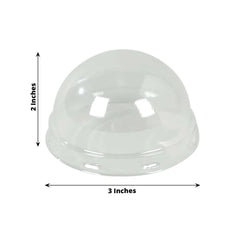 50-Pack Plastic Dome Lids For Cupcake Liners Clear - Food Safe Disposable Baking Cake Cup Lids for Dessert Buffets Bakery Displays & Party Favors 3"