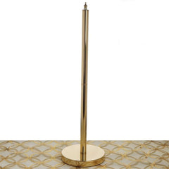 3 Pcs Gold Metal Chandelier Lamp Stand Poles and Base, Decorative Lamp Frame Accessories