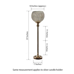 Acrylic Votive Candle Holder Crystal Goblet Design Gold - Table Centerpiece for Weddings 37"